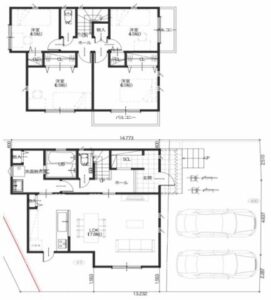 参考プラン （30.55坪） 建物 2，300万円 土地 2，480万円 合計 4，780万円(外観)